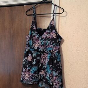 Floral Pink and Blue Camisole